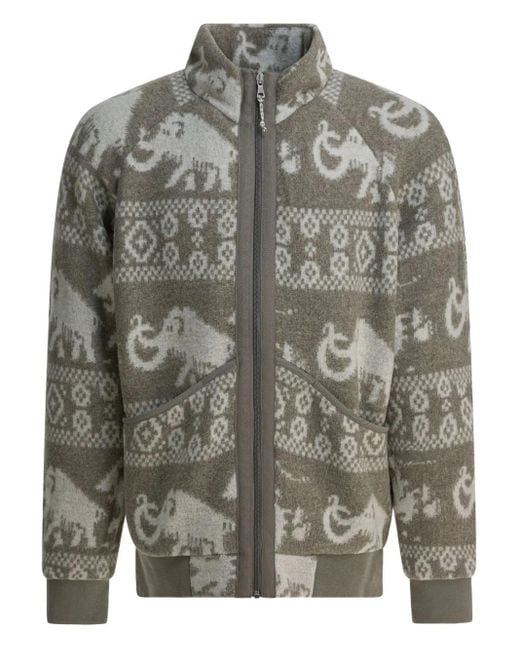 Cardigan Zippé À Motif Mammut pour homme en coloris Gray