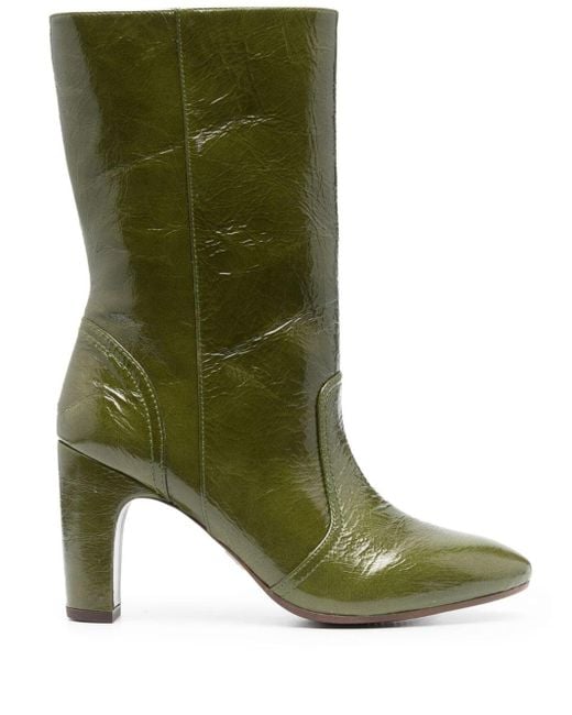 Chie Mihara Eyta 85mm Leather Boots in het Green