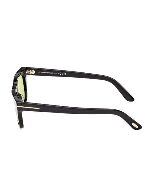 Tom Ford Black Rectangle-Frame Sunglasses