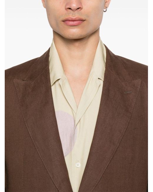 Dolce & Gabbana Brown Single-breasted Blazer for men