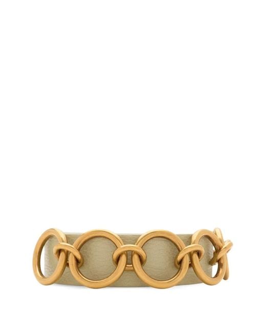 Burberry Metallic Ring Leather Belt