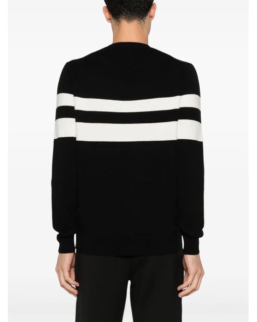 Karl Lagerfeld Black Karl Monogram-Jacquard Sweater for men