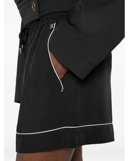 Sportmax Black Drawstring Shorts