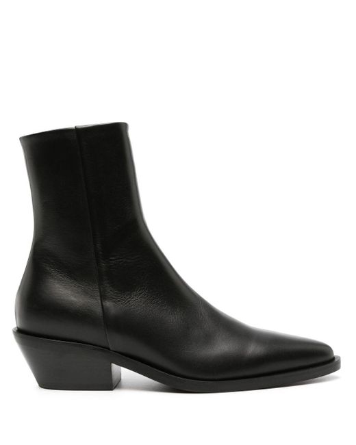 A.Emery Black Hudson Leather Ankle Boot