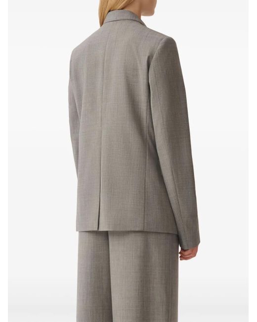 Fabiana Filippi Gray Double-Breasted Blazer