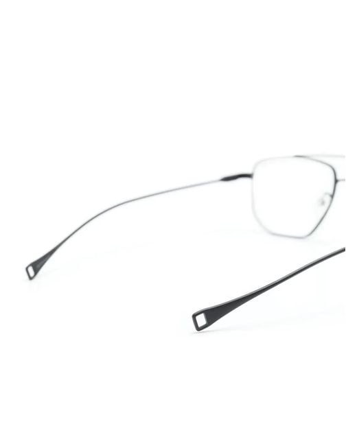 Dita Eyewear Black Matte Pilot-Frame Glasses