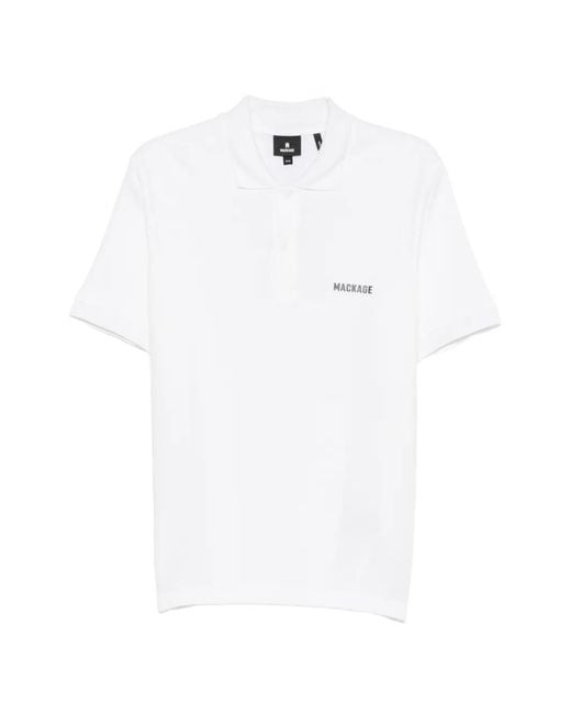 Polo Con Logo Estampado Mackage de hombre de color White