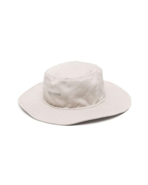 Daily Paper White Logo-lettering Cotton Bucket Hat for men