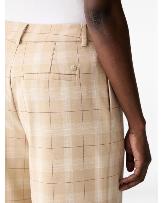 Mos Mosh Natural Mmleyla Chels Check-Pattern Cropped Trousers