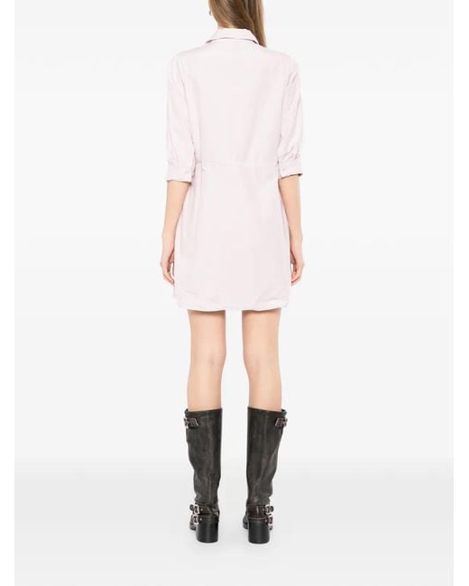 JNBY Pink Collared Mini Dress