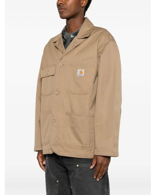 Carhartt Natural Logo-Patch Button-Up Jacket for men