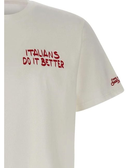 Mc2 Saint Barth White Portland Italians Do It Better T-Shirt for men