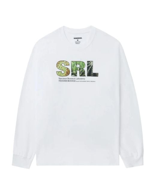 Neighborhood White Srl Logo-Graphic Long-Sleeve T-Shirt for men