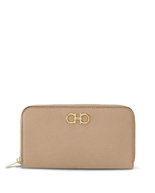 Ferragamo Natural Damen Gancini Geldbörse