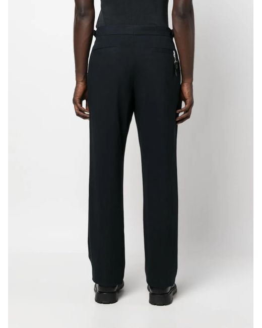 PT Torino Black Straight-Leg Trousers for men