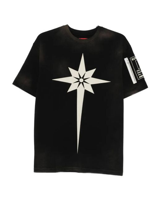 Kusikohc T-Shirt Mit Stern-Print in Black für Herren