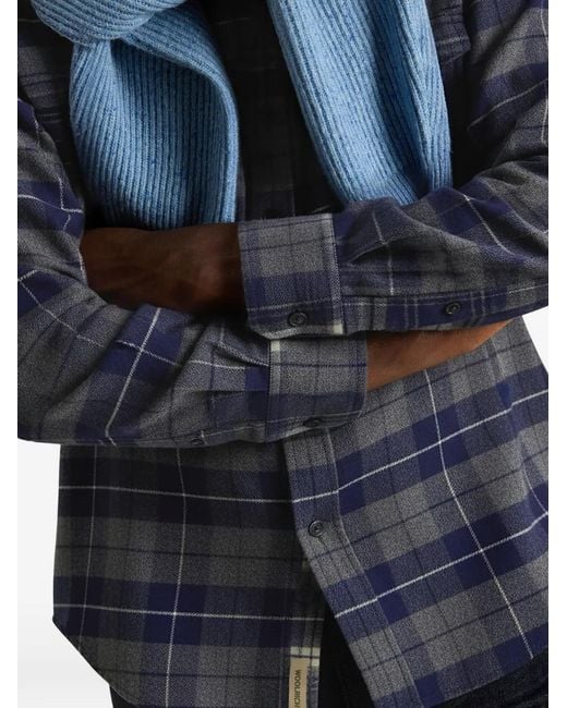 Woolrich Flanellen Overhemd in het Blue voor heren