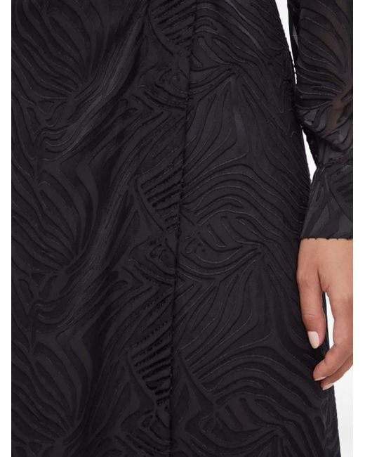 Pinko Black Patterned Wrap Maxi Dress