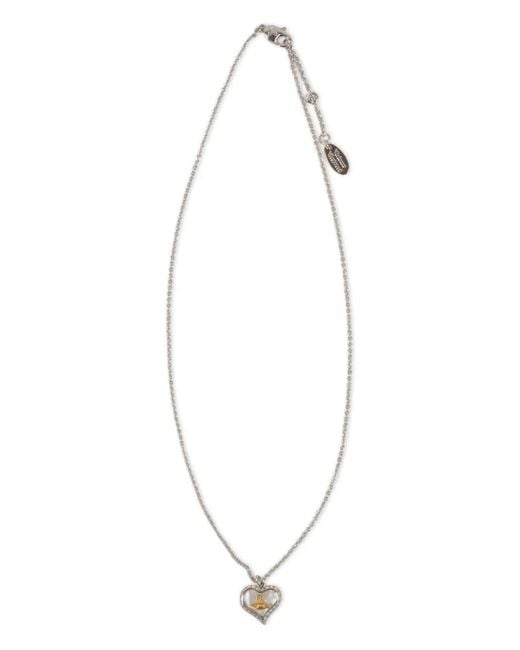 Vivienne Westwood White Heart-Charm Necklace