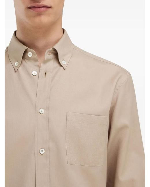 Ferragamo Natural Patch-Pocket Shirt for men