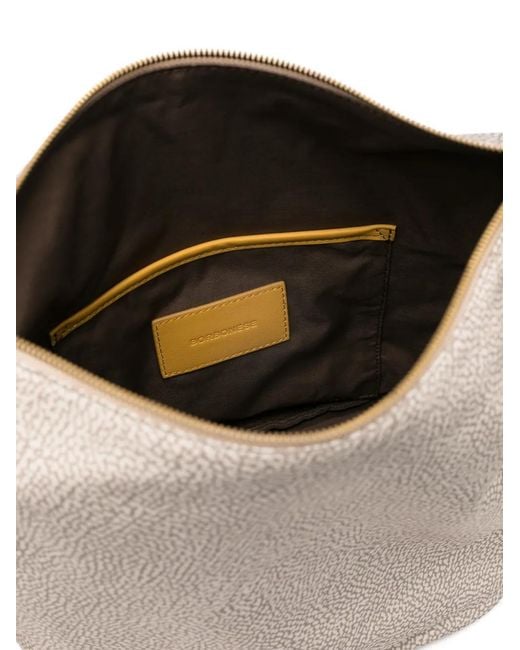 Borbonese White Patterned Shoulder Bag