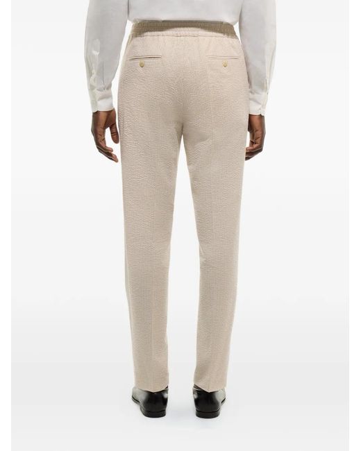 Fursac White Striped Trousers for men