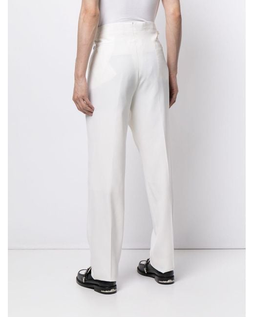 Pantalon plissé à taille haute Polo Ralph Lauren pour homme en coloris Blanc  | Lyst