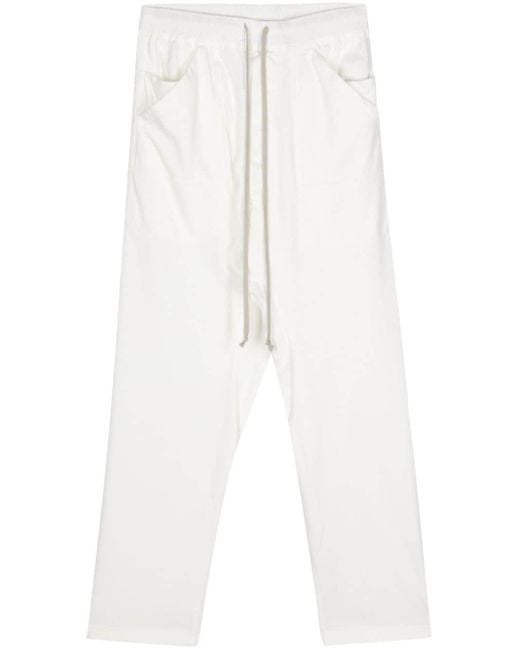 Rick Owens White Classic Organic Cotton Cargo Trousers for men