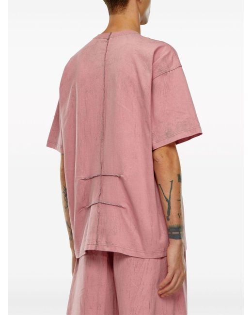 DIESEL Pink T-cos Cotton T-shirt for men