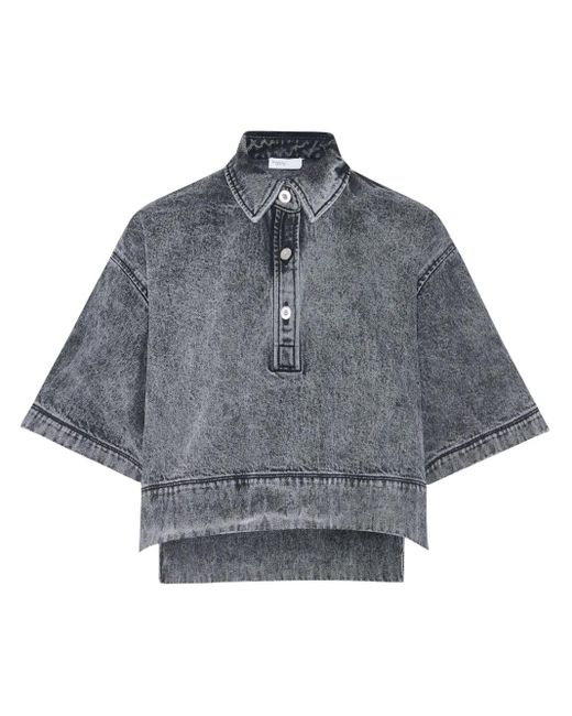 Rosetta Getty Cropped Top in het Gray