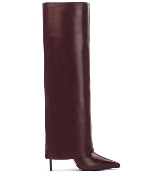 Le Silla Purple Andy 120Mm Layered Leather Boots