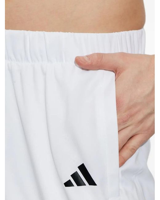 Adidas White Logo Track Pants for men