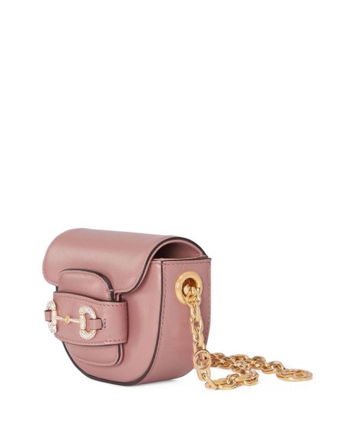 Gucci Pink Horsebit 1955 Rounded Belt Bag