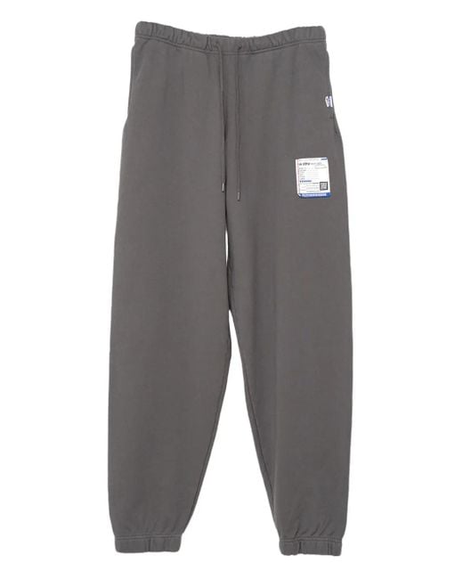 in・stru(men-tal) Gray Logo-Patch Trousers for men