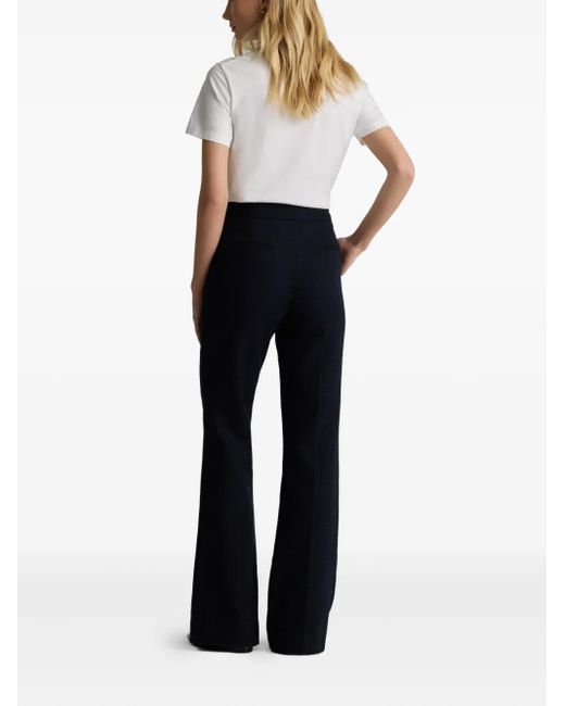 St. John Blue Houndstooth Flare Trousers