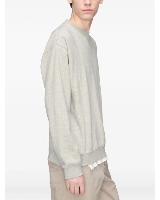 Maison Margiela White Double-Layered Raw-Hem Sweatshirt for men