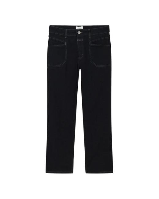 Closed Black Mira-X Contrast-Stitch Jeans