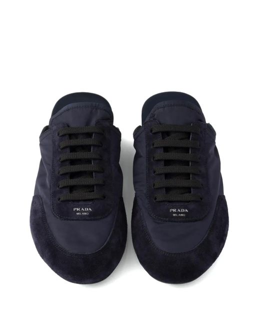Prada Collapse Re-nylon スエードスニーカー Blue