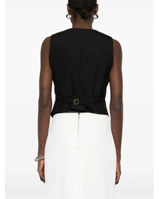 Philosophy Di Lorenzo Serafini Black V-Neck Waistcoat