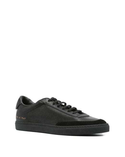 Common Projects Black Leather Suede Sneakers for men
