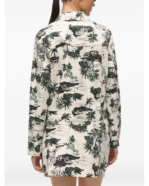 Karl Lagerfeld White Printed Jacket