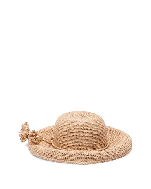 IBELIV Natural Tassel Raffia Hat