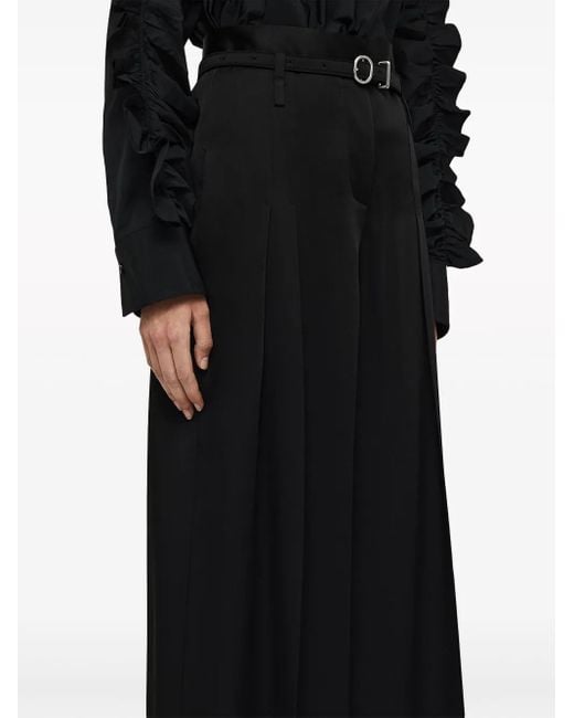 Jil Sander Black Belted Trousers