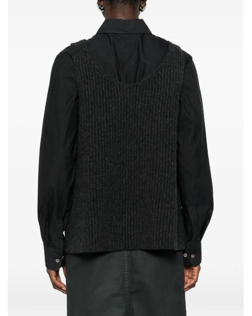 Chaleco de canalé Christian Wijnants de color Black