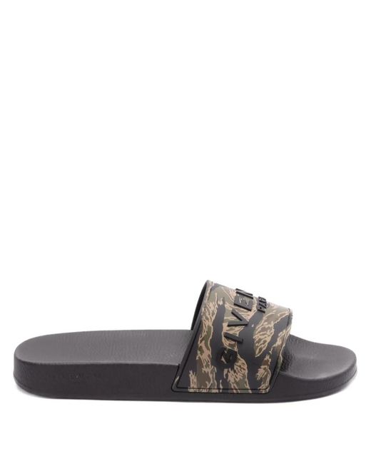 Givenchy Gray Logo-Embossed Slides for men