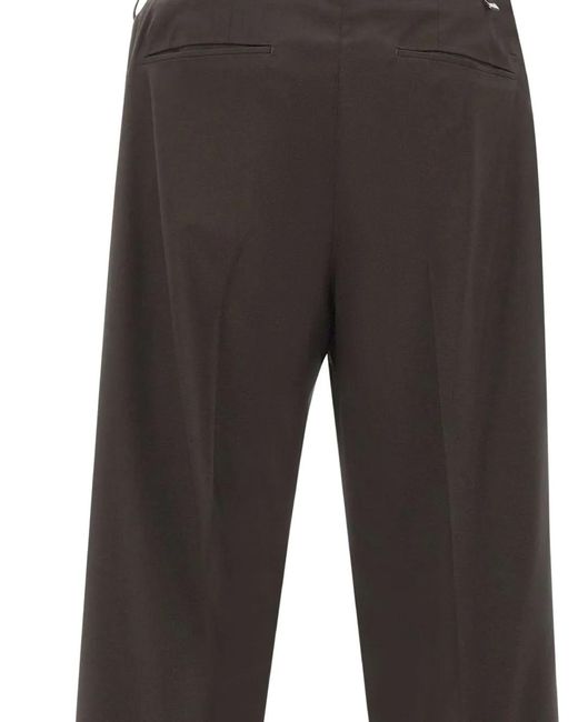 PT Torino Gray Fifteen Virgin Wool Tailored Trousers for men