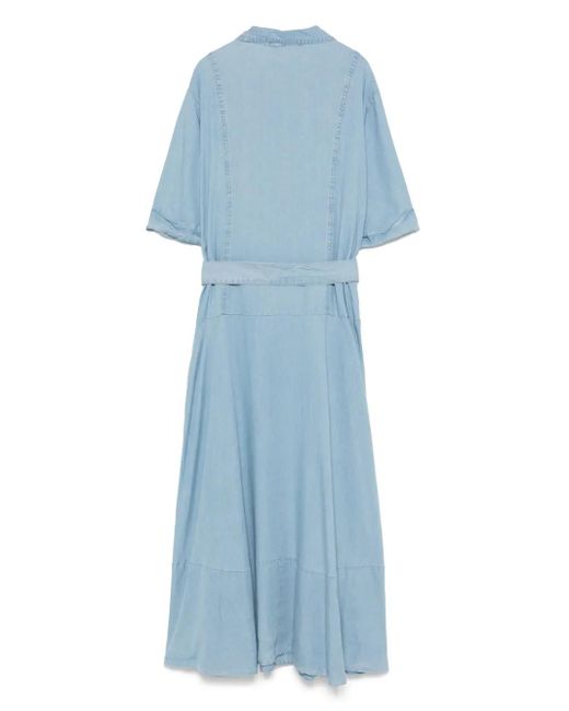 DKNY Blue Dropped Waist Button