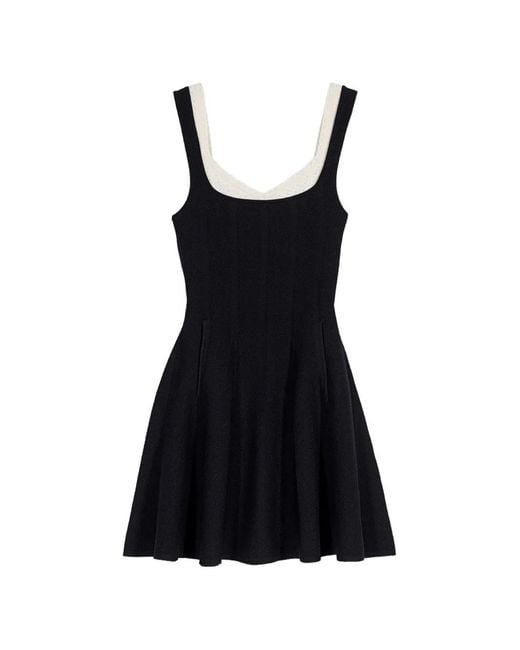 Maje Black Short 2-In-1 Effect Dress