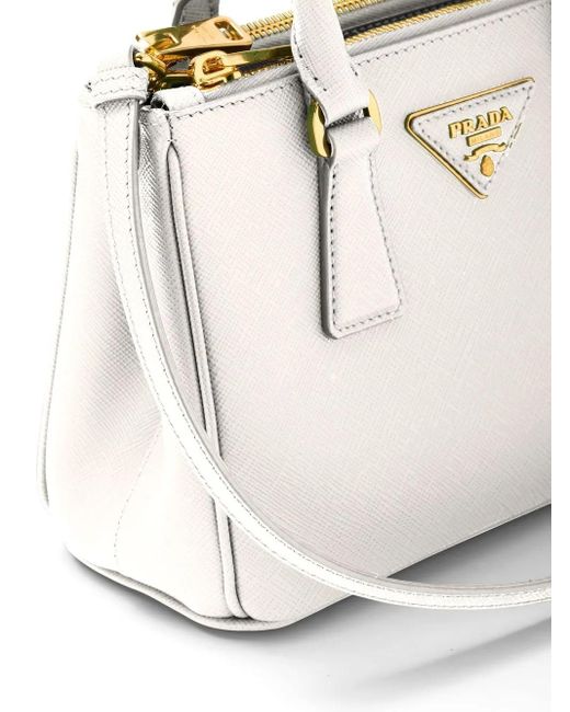 Prada White Galleria Leather Mini Bag