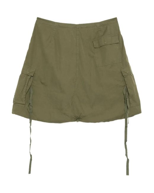 Junya Watanabe Green Drop-Crotch Shorts for men